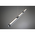 Paulmann Luminaire à suspension URAIL LENTO LED haut bas, chromé mat
