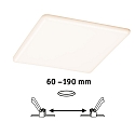 Paulmann Panneau à LED VELUNA VARIFIT LED angulaire, contrôlable par ZigBee, gradable 21W 1300lm 3000 - 6500K CRI >80