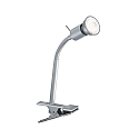 Paulmann Lampe � pince FINJA avec bras flexible GU10 IP20, chrom� mat, gris gradable