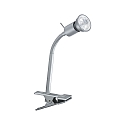 Paulmann Lampe � pince FINJA avec bras flexible GU10 IP20, chrom� mat, gris gradable