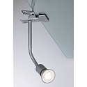 Paulmann Lampe � pince FINJA avec bras flexible GU10 IP20, chrom� mat, gris gradable