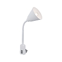 Paulmann reading lamp JUNUS FLEXARM LED with switch E14 IP20, white dimmable