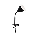 Paulmann Lampe � pince VITRIS avec interrupteur, avec bras flexible E14 IP20, noir  gradable