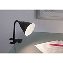 Paulmann Lampe � pince VITRIS avec interrupteur, avec bras flexible E14 IP20, noir  gradable