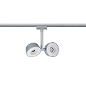 Spot URAIL DOUBLE PELLET LED � 2 flammes, chrom� mat, blanche gradable