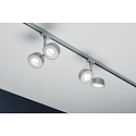 Spot URAIL DOUBLE PELLET LED � 2 flammes, chrom� mat, blanche gradable