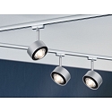 Paulmann Spot URAIL ALDAN LED avec optique de lentille, chromé mat, noir  gradable