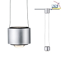 Paulmann Luminaire � suspension URAIL ALDAN LED avec optique de lentille, chrom� mat, noir  gradable