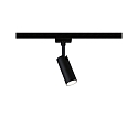 1-phase spot URAIL TUBO LED IP20, black matt dimmable
