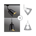 Paulmann Abat-jour ALVARO URail DecoSystems, or mat, noir