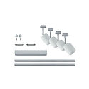 Paulmann Spot URAIL BLOSSOM avec possibilit� d'alimentation, lot de 4 G9, chrome, chrom� mat, satin gradable