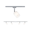 Paulmann Spot URAIL BLOSSOM avec possibilit� d'alimentation, lot de 4 G9, chrome, chrom� mat, satin gradable