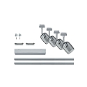 Paulmann Spot URAIL BLOSSOM avec possibilité d'alimentation, lot de 4 G9, chrome, chromé mat, couleurs fumée gradable