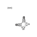 Paulmann 1- Connecteur en L monophas� URAIL rigide, noir mat