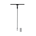 Paulmann Luminaire � suspension URAIL 2EASY BASIC sans abat-jour E27, chrome, noir mat, blanche gradable