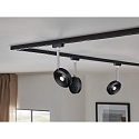Paulmann Spot URAIL DISCUS LED, chrome, noir mat