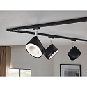 Paulmann Spot URAIL ARENA LED rotatif, inclinable, chrome, noir mat