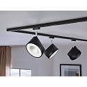 Paulmann Spot URAIL ARENA LED rotatif, inclinable, chrome, noir mat