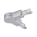 1- Connecteur en L monophas� URAIL r�glable, chrom� mat