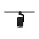 Paulmann track spot URAIL ASTHENE cylindrical, with jointed arm, adjustable E27, black