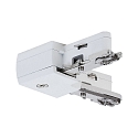 1- Connecteur en L monophas� URAIL rigide, blanche