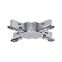 1- Connecteur en X monophas� URAIL, chrom� mat