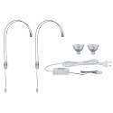 Paulmann Luminaire de miroir LED II  court, lot de 2 GU5,3, chrome 