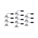 Set of 10 Outdoor LED Recessed spot CALLA IP65, swivelling, 230V, each 6W 4000K 680lm 100�