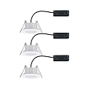 Paulmann Set of 3 Outdoor LED Recessed spot CALLA IP65, swivelling, 230V, each 6W 4000K 680lm 100�, white matt