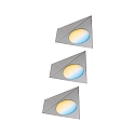 Clever Connect Starter set of 3 TRIGO, 12V DC, 2.1W 2700- 6500K, dimmable, nickel brushed
