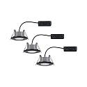 Paulmann Eclairage d'ext�rieur encastr� CALLA LED rond, pivotant IP65, noir mat 