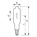 Philips metal halide lamp HPI-T PRO T100 E40 4200K CRI 60-69 