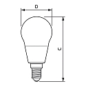 Philips Ampoule à filament forme de gouttes MAS LEDLuster ND CL GUE P45 E14 2,3W 485lm 2700K 