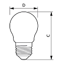 Philips Ampoule à filament forme de gouttes MAS LEDLuster ND CL GUE P45 E27 2,3W 385lm 2700K 