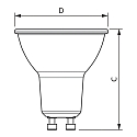 Philips Lampe � r�flecteur LED MASTER LEDSPOT PAR16 UE ND 827 EELA commutable PAR16 GU10 2,1W 400lm 2700K 36� CRI 80 