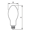 Philips Lampe LED Tforce CORE LED HPL FR ED75 E27 13W 1800lm 2700K 330� 