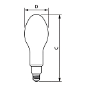 Philips Remplacement des LED TForce Core LED HPL 36W E40 827 FR