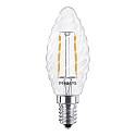 Lampe � filament en forme de bougie torsad�e COREPRO LEDCANDLE ST35 commutable ST35 E14 2W 250lm 2700K CRI 80 