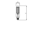 Philips LED forme tubulaire MASTER LED SON-T UE M 6KLM 28.5W 740 commutable clair E27 28,5W 6000lm 4000K 300° CRI >70  transparent
