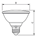 Philips Lampe � r�flecteur LED MASTER VALUE LEDSPOT PAR30S PAR30S E27 9,5W 740lm 2700K 25� CRI 90 gradable