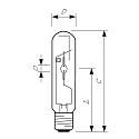 Philips metal halide lamp MASTERColour CDM-T MW T46 E40 227W 21400lm 4200K 