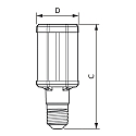 Philips Lampe LED TrueForce LED HPL E40 42W 6000lm 4000K 360� CRI 80 