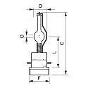 Philips Discharge lamp MSR PLATINUM 35 ST PGJX36 786W 54400lm 6000K dimmable