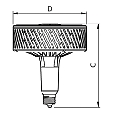Philips Lampe LED TRUEFORCE HIGHBAY LED HPI Bas, commutable E40 140W 20000lm 4000K 120° CRI 80 