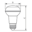 Philips Lampe � r�flecteur LED COREPRO LEDSPOT R63 D R63 E27 4,5W 410lm 2700K 36� CRI 80 gradable