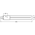 RADIUM Lampe compacte � LED ESSENCE S11 RETROFIT RALUX S commutable terne G23 6,5W 720lm 4000K 120� CRI >80  mat