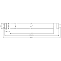 RADIUM LED tube T8 DC-TUBE LED T8 NEO 36 865/G13 DALI controllable, current constant, with splinter protection matt G13 13