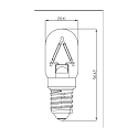 RADIUM Lampe à filament LED RL-T20 827/C commutable clair E14 1,5W 136lm 2700K 270° CRI 80-89 