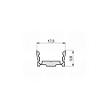 Profil en U SMALL - FOR 1 STRIP plat, version pour montage en surface, couvert de poudre, blanche