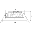 Rutec Lumière encastrée SILMA LED rond IP40, opale, blanche  784lm 2900-3100K CRI 80-89